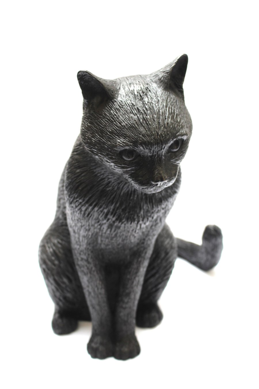 Bronze sculpture of a cat