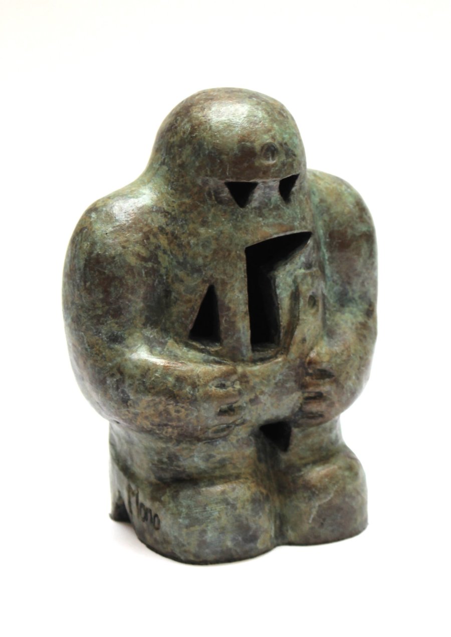 Bronze golem figure