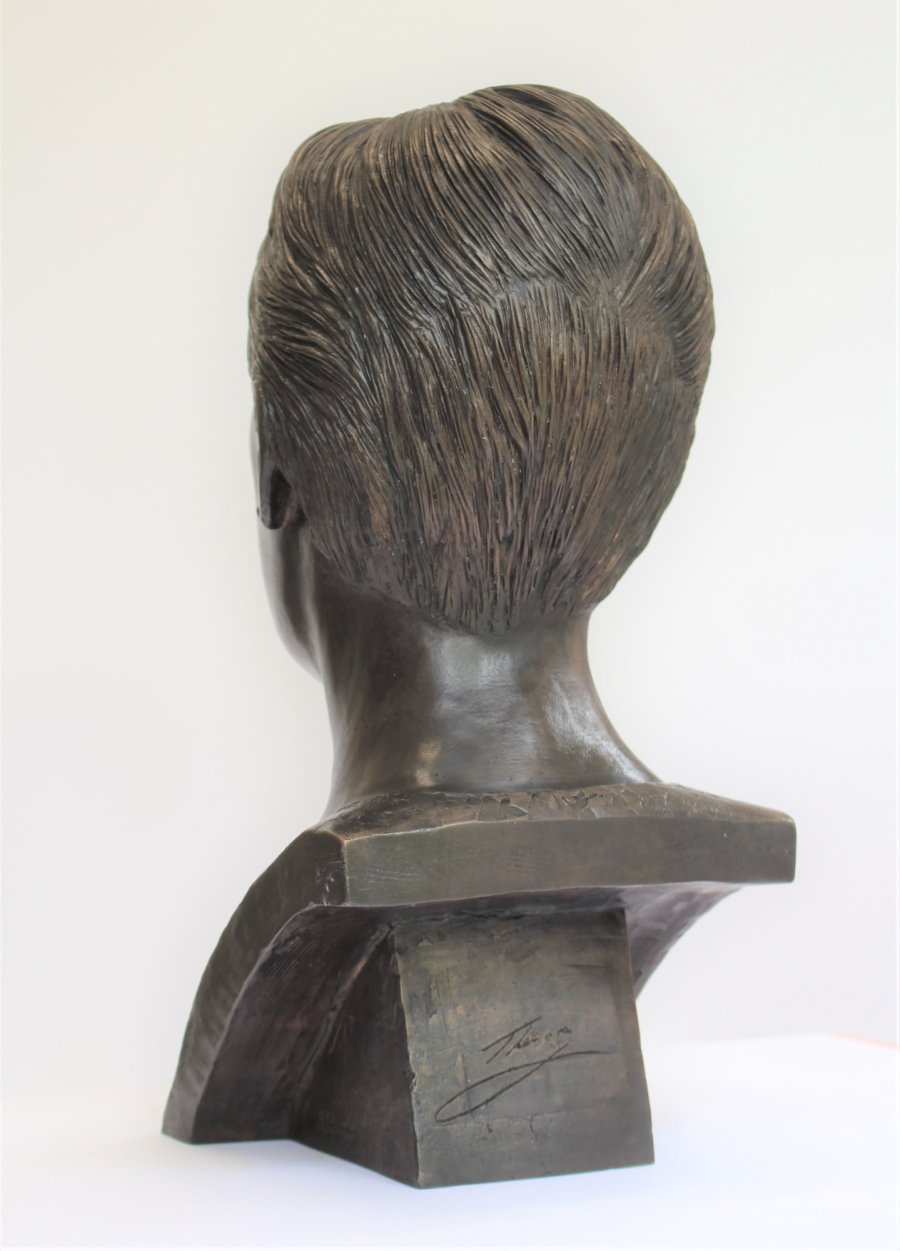 Portrait Head of a Lady bronze portrait bust